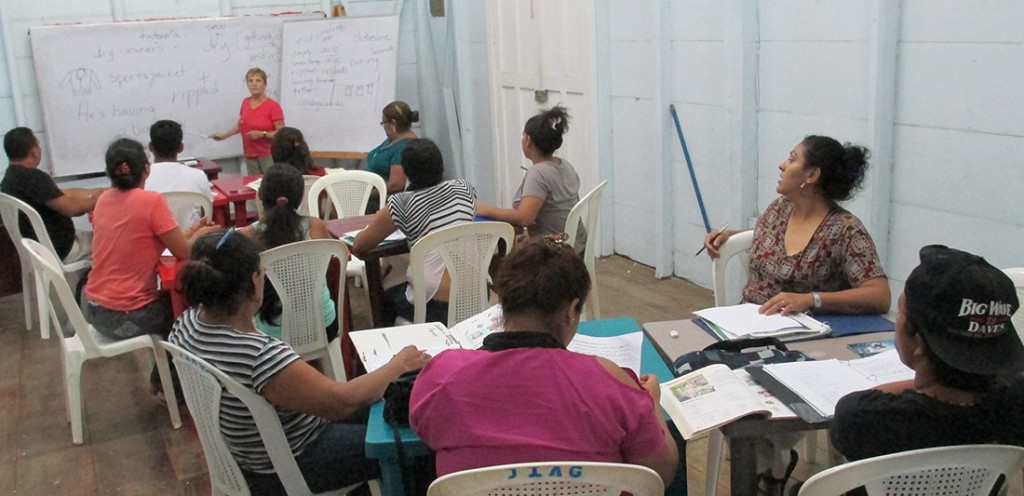 Carol Franks Teaching Students in Class (2014)